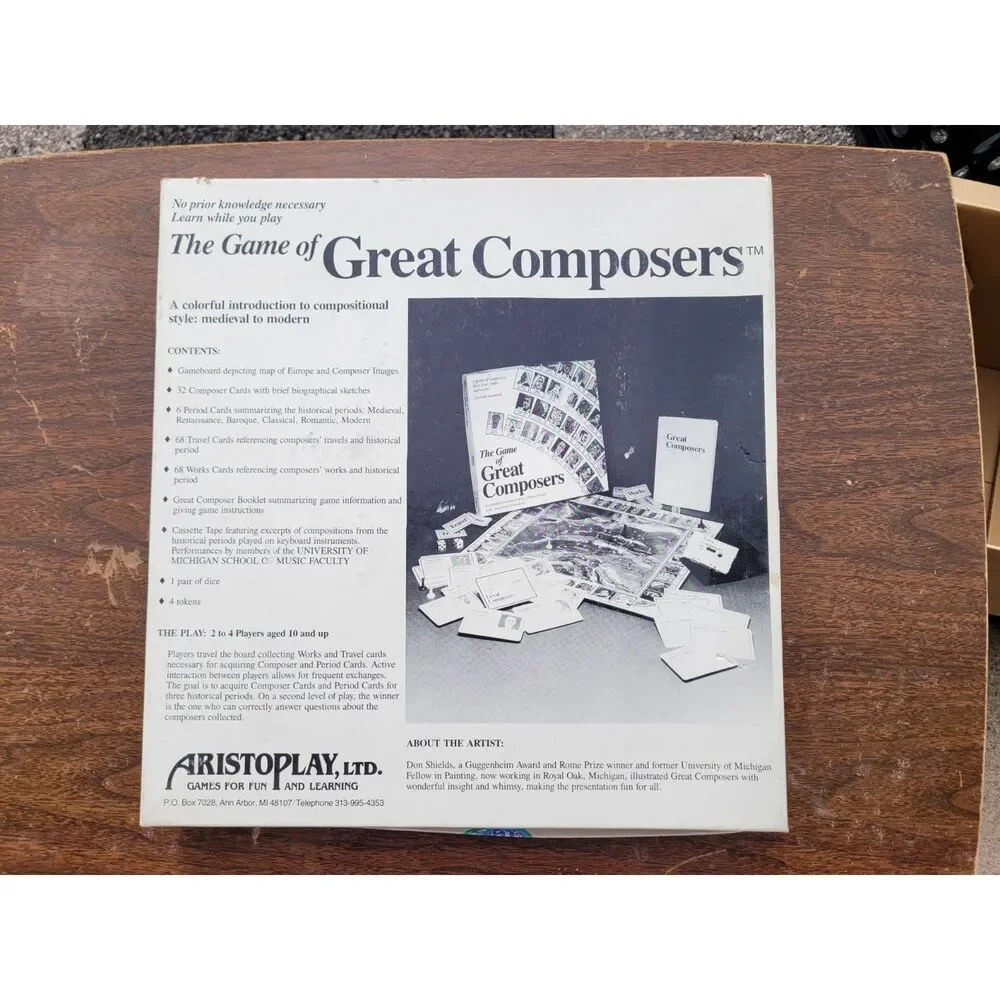 Vintage The Game of Great Composers Board Game - Aristoplay Educational